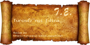 Turcsányi Edina névjegykártya